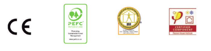 Certyfikaty: CE / PEFC / IBR / Passive House